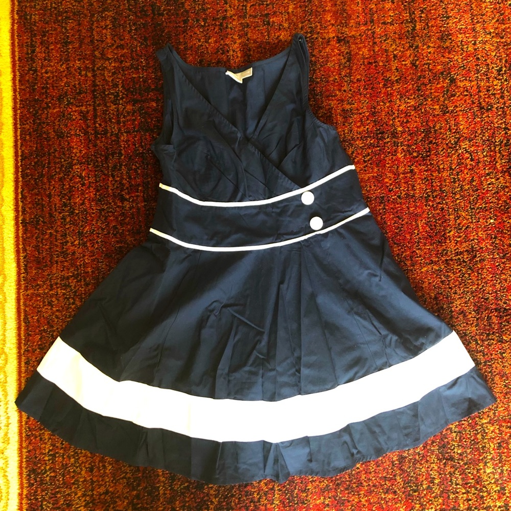 Sailor inspired a-line dress with pockets